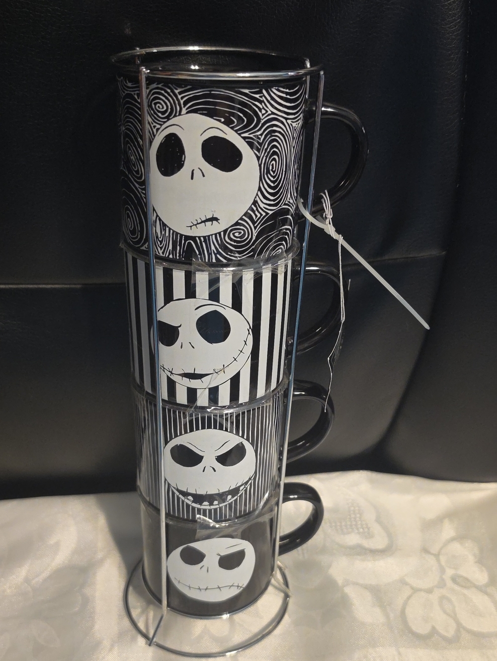 Nightmare Before Christmas Black & White Ceramic Mug Set